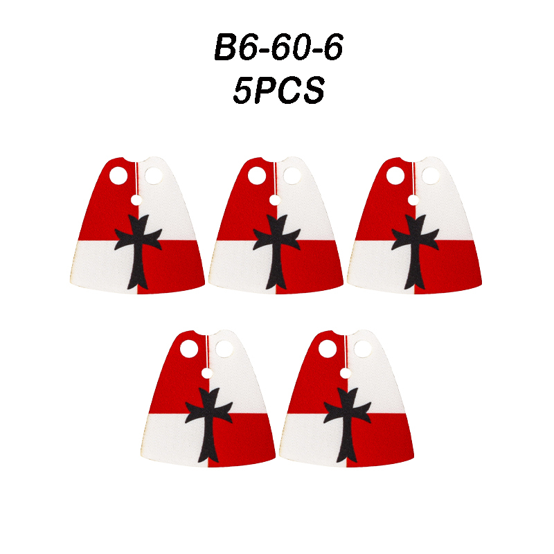 MOC Medieval Military Wolf Flag Building Blocks Rome Eagle Knights Banner Stand Lion Castle Accessories Minifigs Bricks Toys Kids Gift