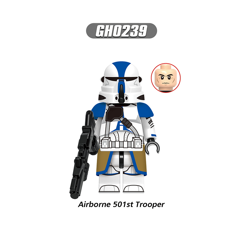 G0131 Star Wars Series Clone Stormtrooper Minifigs Building Blocks Airborne Troopers Action Figures Model Children Gifts Toys