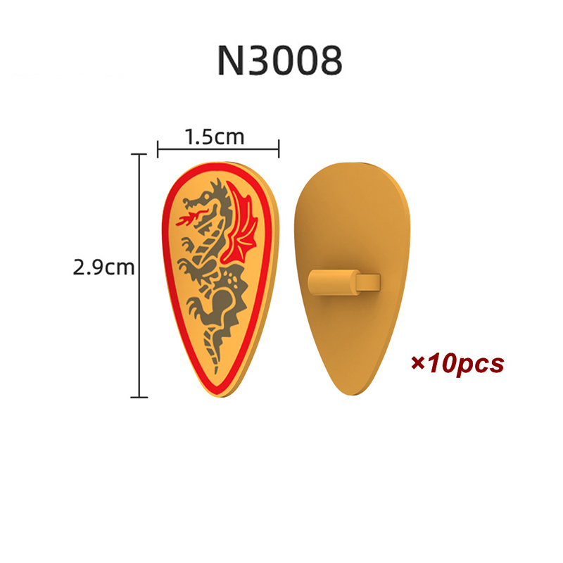 N3001-3008 Medieval Series England Red Lion Shield Building Blocks Army Soldiers Knight Infantry Sword Weapon Boy Toys Children Gifts