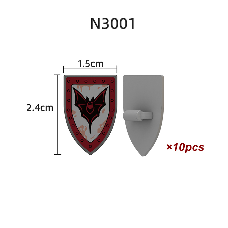 N3001-3008 Medieval Series England Red Lion Shield Building Blocks Army Soldiers Knight Infantry Sword Weapon Boy Toys Children Gifts
