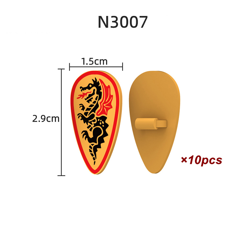 N3001-3008 Medieval Series England Red Lion Shield Building Blocks Army Soldiers Knight Infantry Sword Weapon Boy Toys Children Gifts