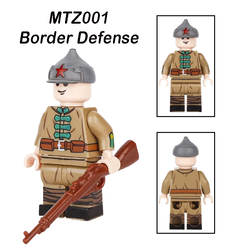 WW1 Military Russian Red Army Minifigs Building Blocks War Army Soviet Union Soldiers Weapon Gun Accessoories Toys Boys Gifts