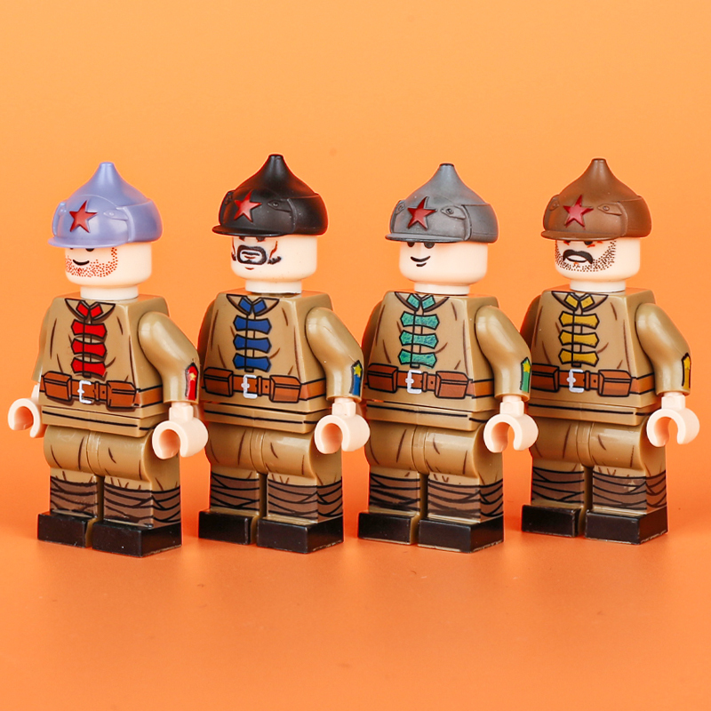 WW1 Military Russian Red Army Minifigs Building Blocks War Army Soviet Union Soldiers Weapon Gun Accessoories Toys Boys Gifts