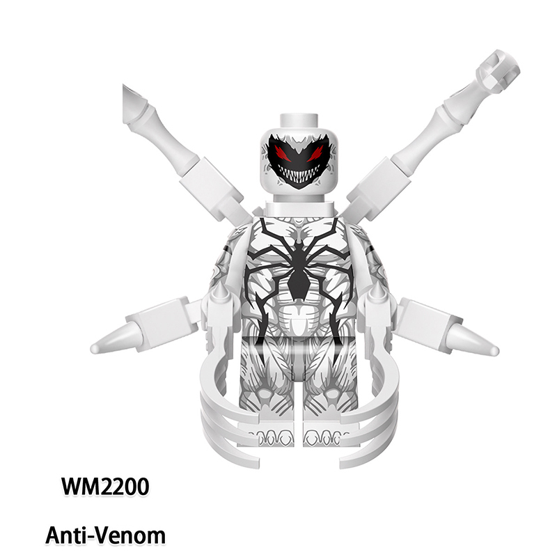 WM6054 Marvel DC Comics Venom Carnage Minifigs Building Blocks Black Scream Action Figures Eddie Brock Children Gifts Toys