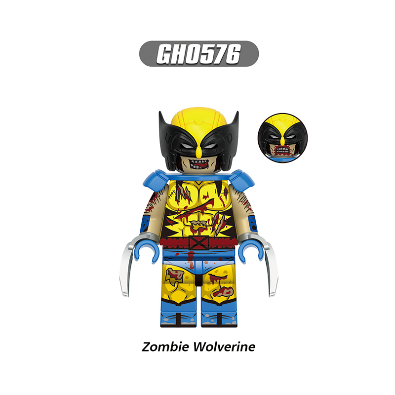 G0173 Marvel DC Comics Deadpool Wolverine Action Figures Building Blocks DC Comics Masacre Minifigs Blocks Children Toys Gifts