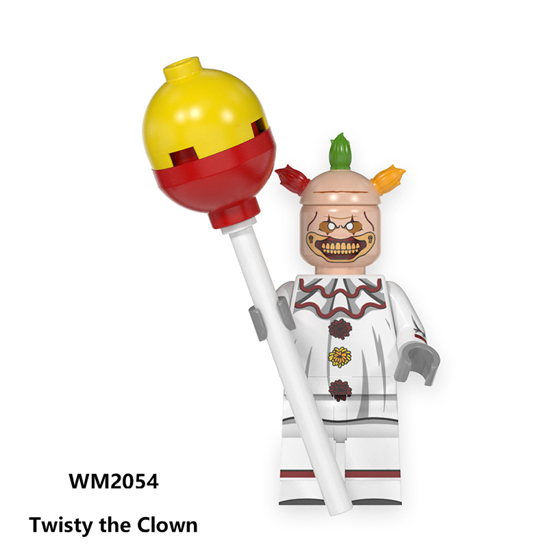 WM6101 Halloween Series Minifigs Building Blocks Jack Torrance Chainsaw Killer Jason Sam Elicira Clown Zombie Chainsaw Toys Boys