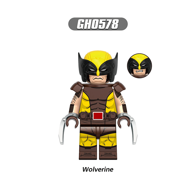G0173 Marvel DC Comics Deadpool Wolverine Action Figures Building Blocks DC Comics Masacre Minifigs Blocks Children Toys Gifts