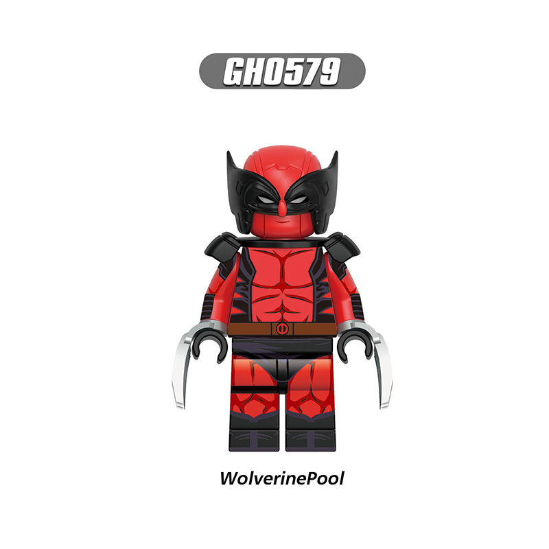 G0173 Marvel DC Comics Deadpool Wolverine Action Figures Building Blocks DC Comics Masacre Minifigs Blocks Children Toys Gifts