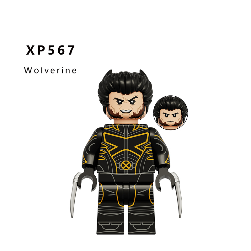 KT1076 Marvel DC Super Hero Deadpool Action Figures Wolverine Magneto Minifigs Building Blocks Model Collection Toys Children Gifts