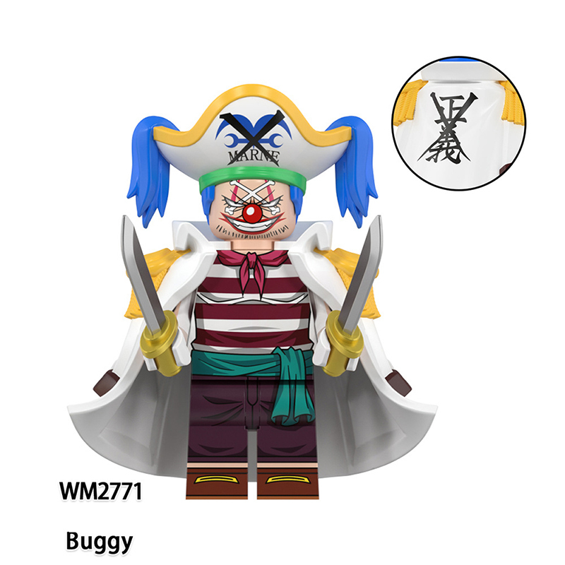WM6190 One Piece Japanese Buggy Sir Crocodile Action Figures Jinbe Hancock Building Blocks Yamato Minifigs Cartoon Children Gift