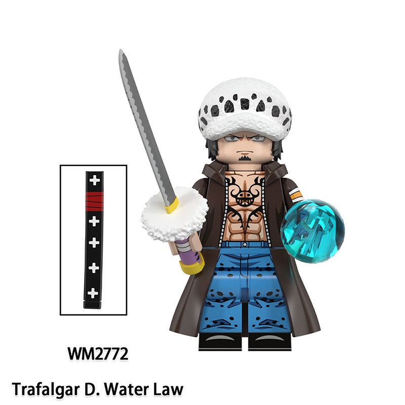 WM6190 One Piece Japanese Buggy Sir Crocodile Action Figures Jinbe Hancock Building Blocks Yamato Minifigs Cartoon Children Gift