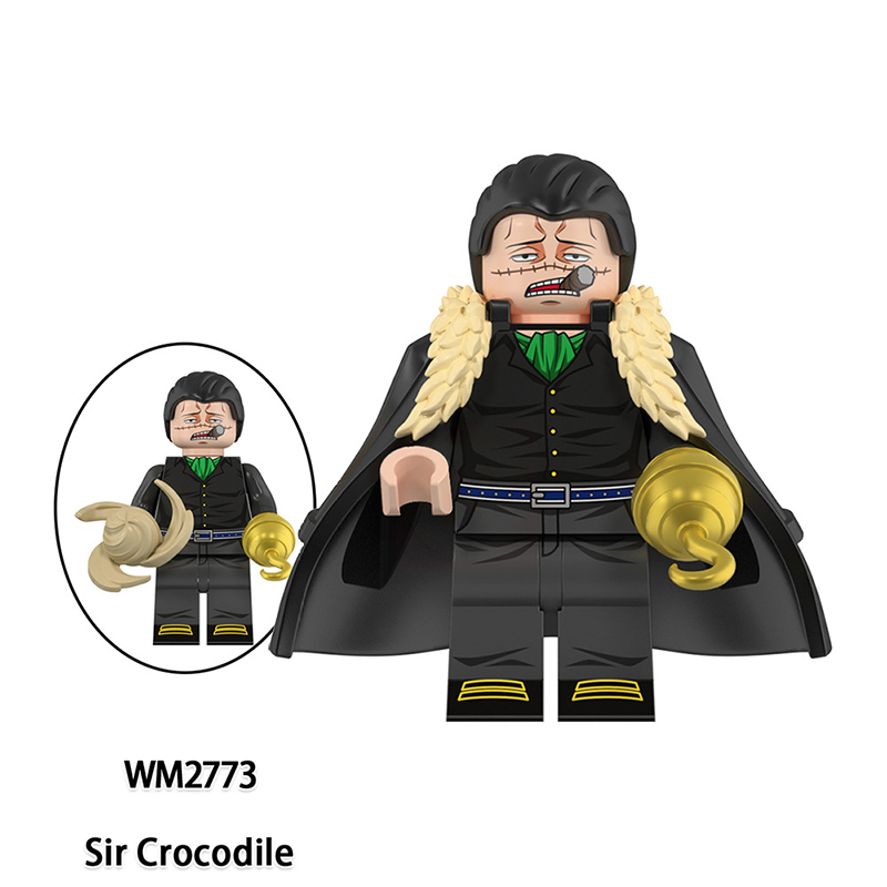 WM6190 One Piece Japanese Buggy Sir Crocodile Action Figures Jinbe Hancock Building Blocks Yamato Minifigs Cartoon Children Gift