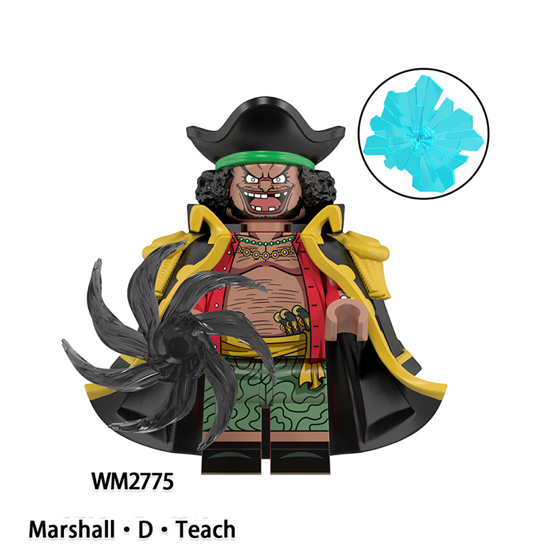 WM6190 One Piece Japanese Buggy Sir Crocodile Action Figures Jinbe Hancock Building Blocks Yamato Minifigs Cartoon Children Gift