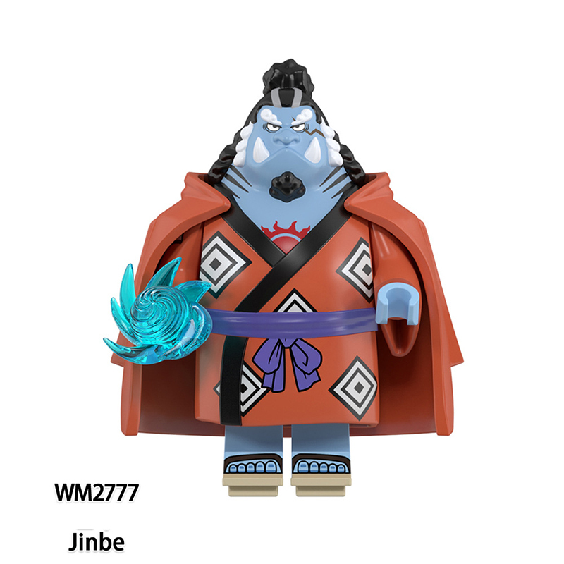 WM6190 One Piece Japanese Buggy Sir Crocodile Action Figures Jinbe Hancock Building Blocks Yamato Minifigs Cartoon Children Gift