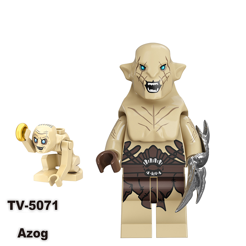 TV6409 The Lord of the Rings Gothmog Action Figures Building Blocks Military Azog Weapons Bolg Minifigs Medieval Knight Hobbit Toys