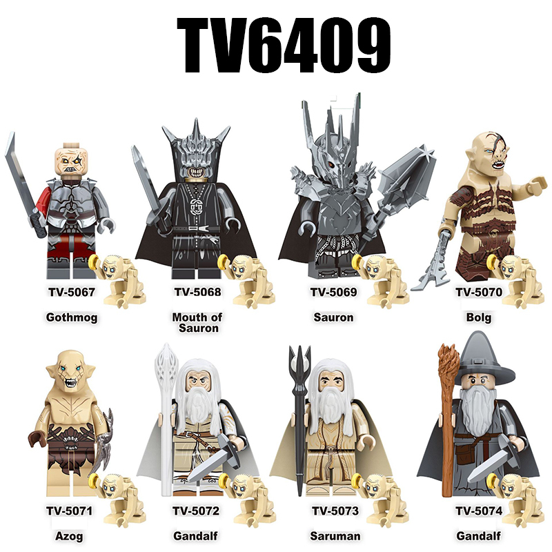 TV6409 The Lord of the Rings Gothmog Action Figures Building Blocks Military Azog Weapons Bolg Minifigs Medieval Knight Hobbit Toys
