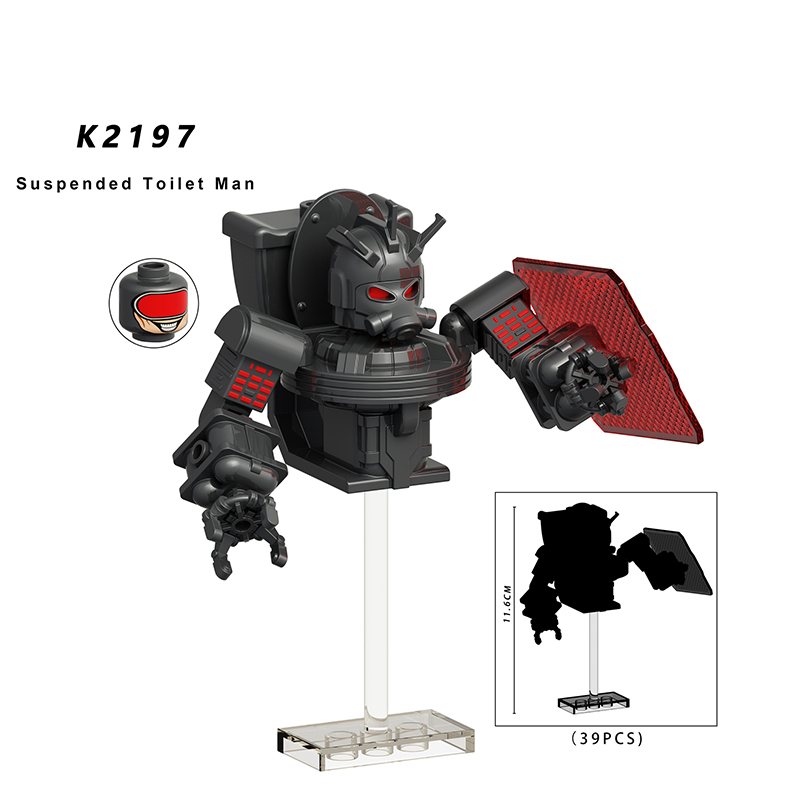 KDL828 Web Anime Series Suspended Toliet Man Building Blocks Monitor Minifigs Lightning Toliet People Children Gifts Toys Boys