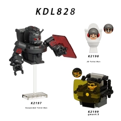 KDL828 Web Anime Series Suspended Toliet Man Building Blocks Monitor Minifigs Lightning Toliet People Children Gifts Toys Boys