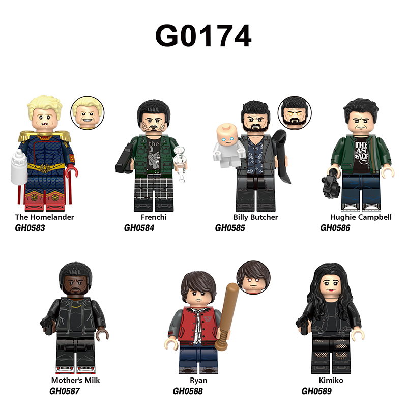 G0174 Marvel DC Comics Homelander Action Figures Building Blocks Superhero Fenchi Ryan Kimiko Minifigs Blocks Children Toys Gifts