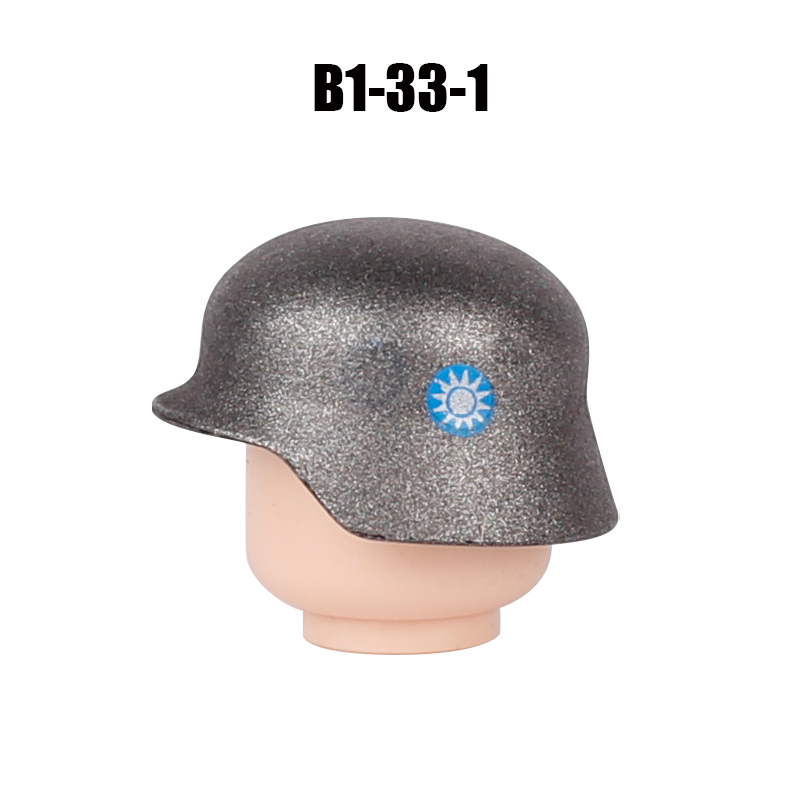WW2 Military Soliders PJ044 Chinese Army HatBuilding Blocks French Weapon Helmet Army Compatible Hats Bricks Children Gifts Toys