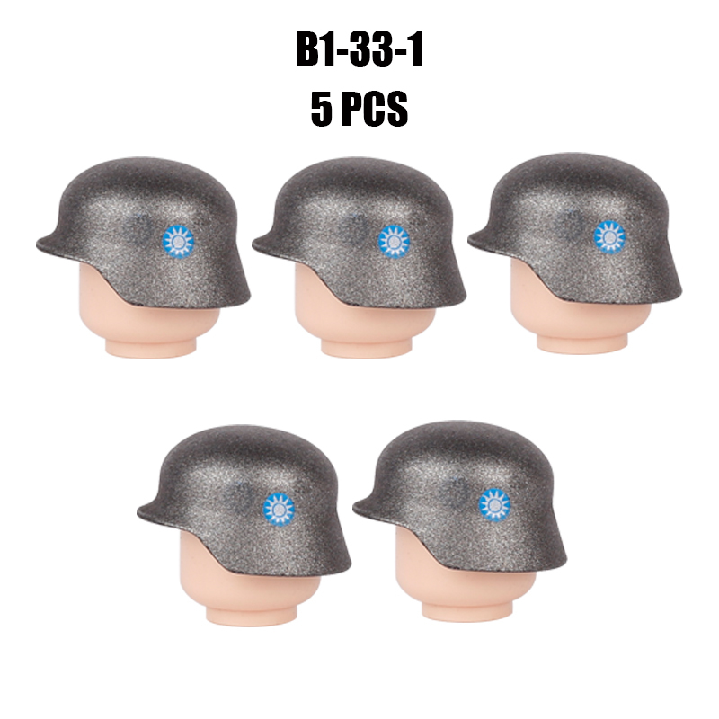 WW2 Military Soliders PJ044 Chinese Army HatBuilding Blocks French Weapon Helmet Army Compatible Hats Bricks Children Gifts Toys