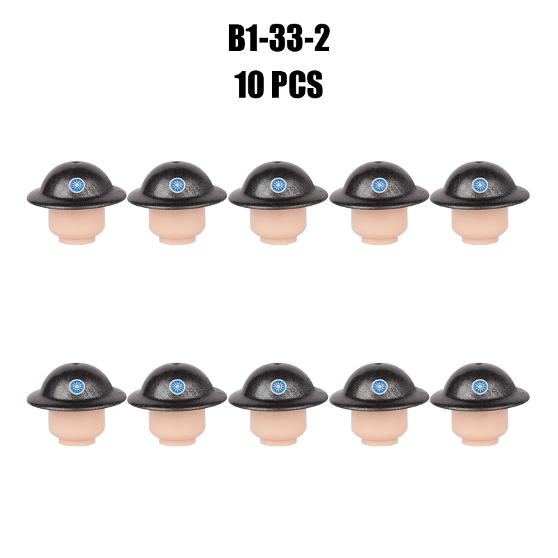 WW2 Military Soliders PJ044 Chinese Army HatBuilding Blocks French Weapon Helmet Army Compatible Hats Bricks Children Gifts Toys