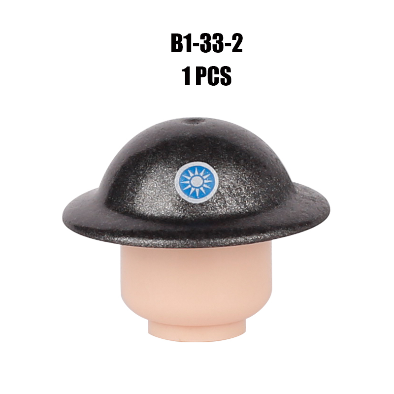 WW2 Military Soliders PJ044 Chinese Army HatBuilding Blocks French Weapon Helmet Army Compatible Hats Bricks Children Gifts Toys