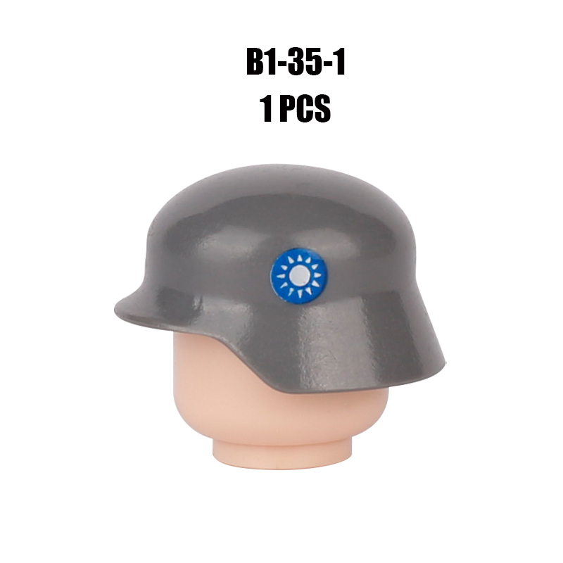 WW2 Military Soliders PJ044 Chinese Army HatBuilding Blocks French Weapon Helmet Army Compatible Hats Bricks Children Gifts Toys