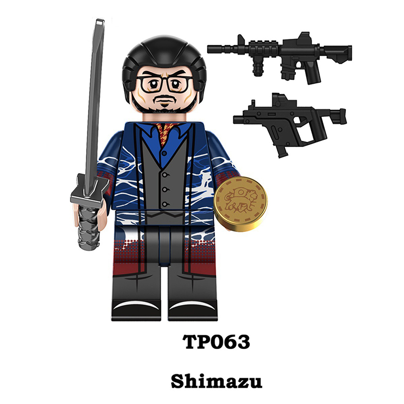 TP1008 Movie Chase John Wick Minifigs Kill Building Blocks Winston Shimazu Action Figures Cartoon Children Gifts Collection Toys
