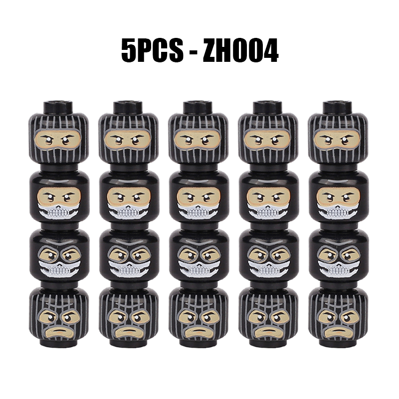 ZH001-004 MOC City Minifigures Joker Series Face Emotion Head Body Building Blocks Soldiers Figures Expression Accessories DIY Toys