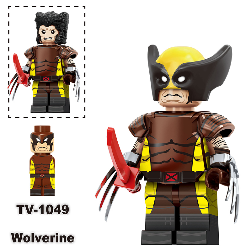 TV6207 Marvel DC Super Hero Wolverine Riot Action Figures Deadpool Minifigs Building Blocks Model Collection Toys Children Gifts
