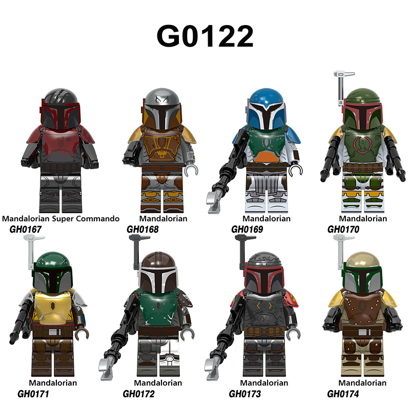G0122 Star Wars Series Mandalorian Minifigs Building Blocks Super Commando Solider Weapon Collection Toys Children Gift