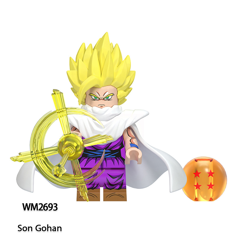 WM6180 Dragon Ball Orange Dress Krillin Tien Shinhan Yamcha Building Blocks Comic Android Son Goku Anime Action Gifts Toys Kids