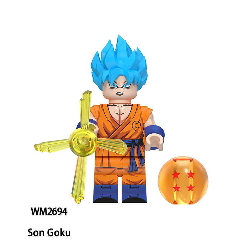 WM6180 Dragon Ball Orange Dress Krillin Tien Shinhan Yamcha Building Blocks Comic Android Son Goku Anime Action Gifts Toys Kids