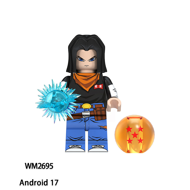 WM6180 Dragon Ball Orange Dress Krillin Tien Shinhan Yamcha Building Blocks Comic Android Son Goku Anime Action Gifts Toys Kids