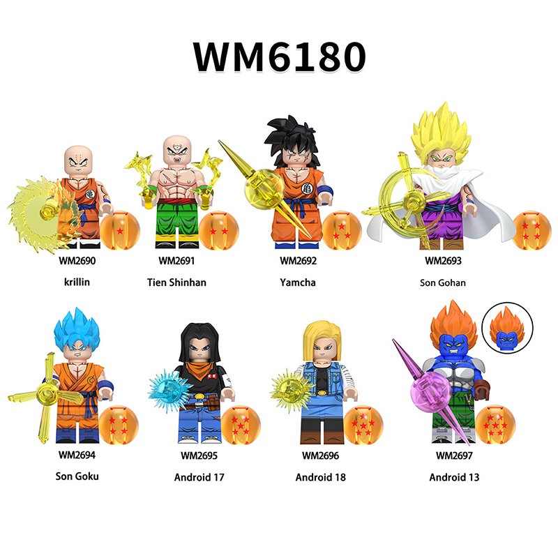 Japan Anime Dragoned Ball Tranx Son Goku Bricks Kids Toys Compatible