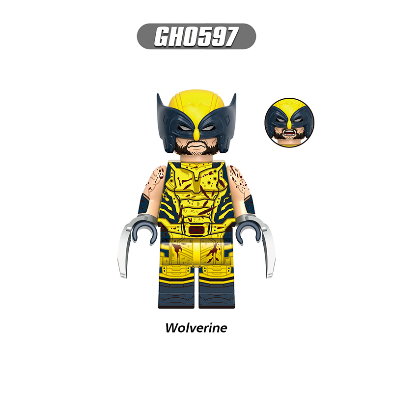 G0176 Marvel DC Wolverine Deadpool Action Figures Building Blocks Kimiko Cwboy Deadpool Minifigs Blocks Children Toys Gifts