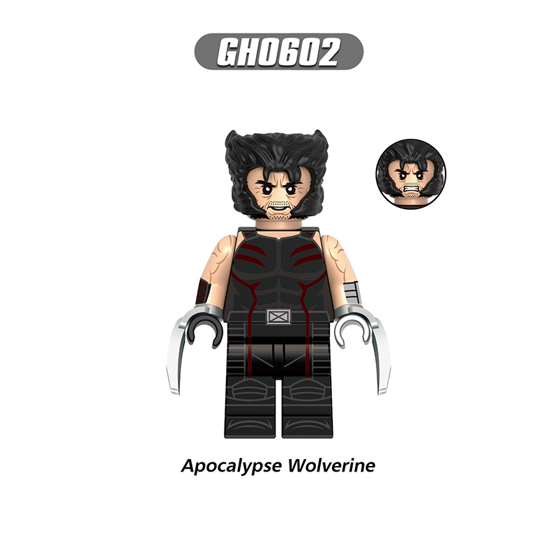 G0176 Marvel DC Wolverine Deadpool Action Figures Building Blocks Kimiko Cwboy Deadpool Minifigs Blocks Children Toys Gifts