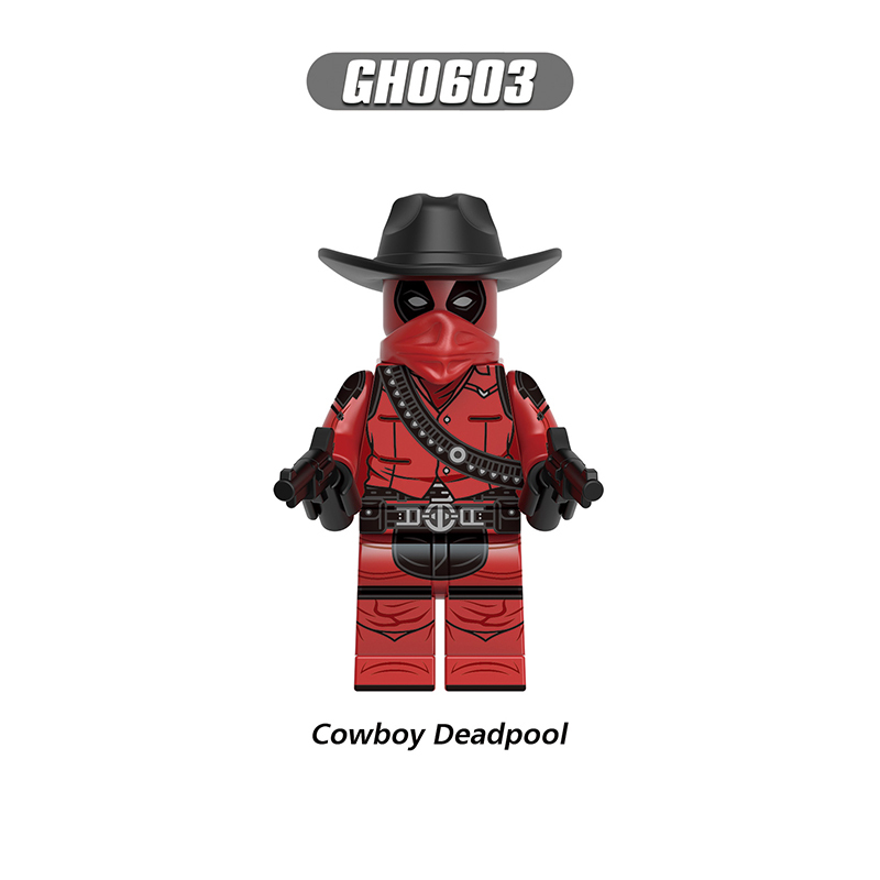 G0176 Marvel DC Wolverine Deadpool Action Figures Building Blocks Kimiko Cwboy Deadpool Minifigs Blocks Children Toys Gifts