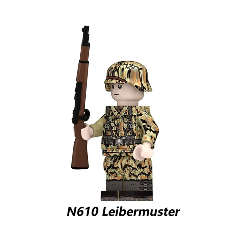 N610 German Soldiers Action Figures Honor Guard Army German Leibermuster Building Blocks Weapons Gun Toys Boys N609-612
