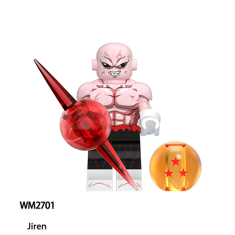 WM6181 Dragon Ball Orange Dress Krillin Jiren Hitto Zamasu Kefla Building Blocks Comic Android Son Goku Anime Action Gifts Toys Kids