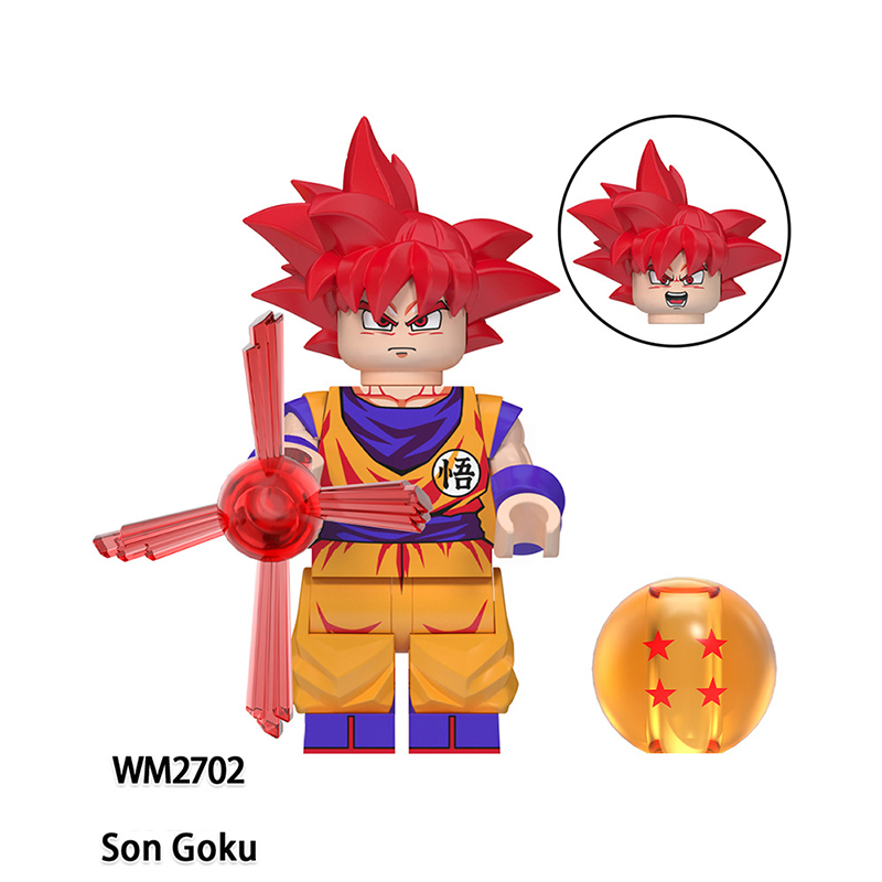 WM6181 Dragon Ball Orange Dress Krillin Jiren Hitto Zamasu Kefla Building Blocks Comic Android Son Goku Anime Action Gifts Toys Kids