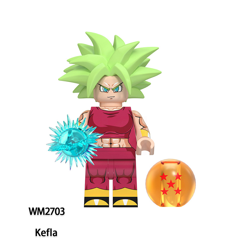 WM6181 Dragon Ball Orange Dress Krillin Jiren Hitto Zamasu Kefla Building Blocks Comic Android Son Goku Anime Action Gifts Toys Kids