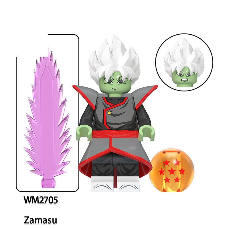 WM6181 Dragon Ball Orange Dress Krillin Jiren Hitto Zamasu Kefla Building Blocks Comic Android Son Goku Anime Action Gifts Toys Kids