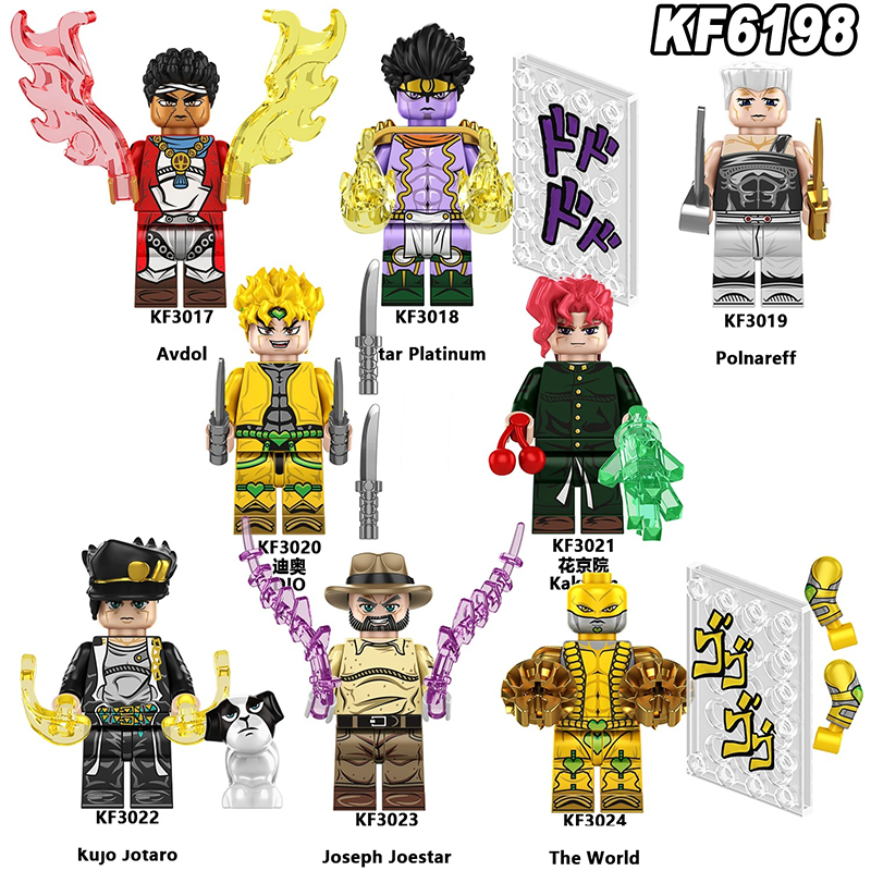 Anime Cartoon Movie Avdol Polnareff Accessories Kids Bricks