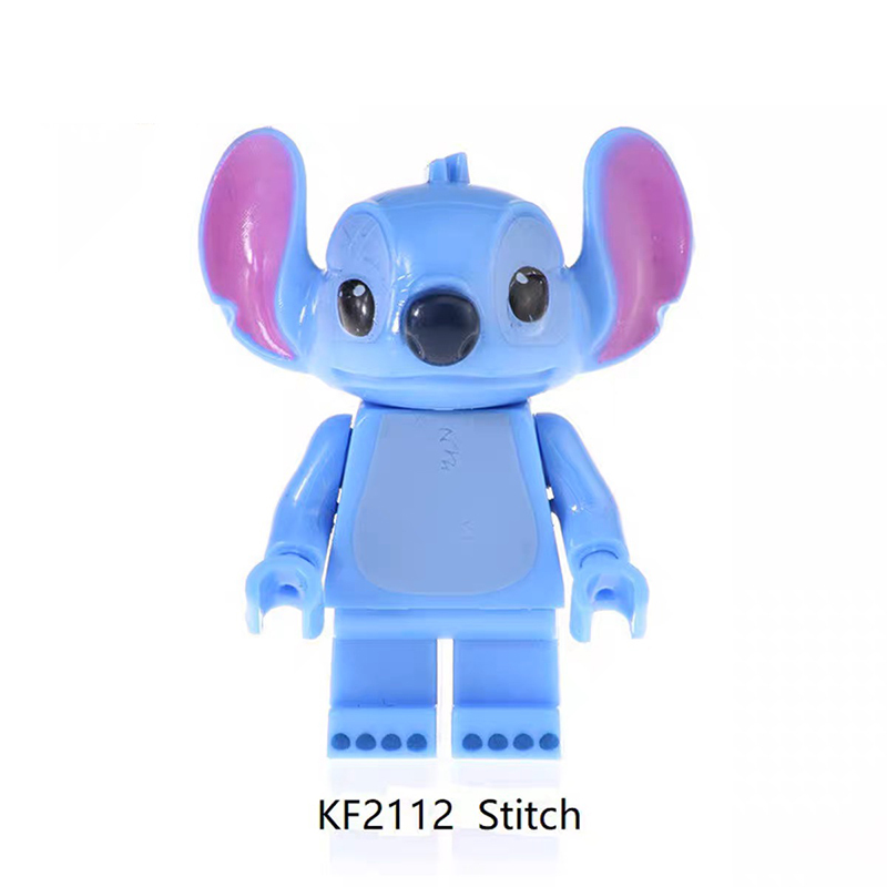 TP1005 Blue Stitch Pink Angie Cartoon Movie Series Anime Action Figure Building Blocks Toys Model Children Birthday Gifts TP165 TP166