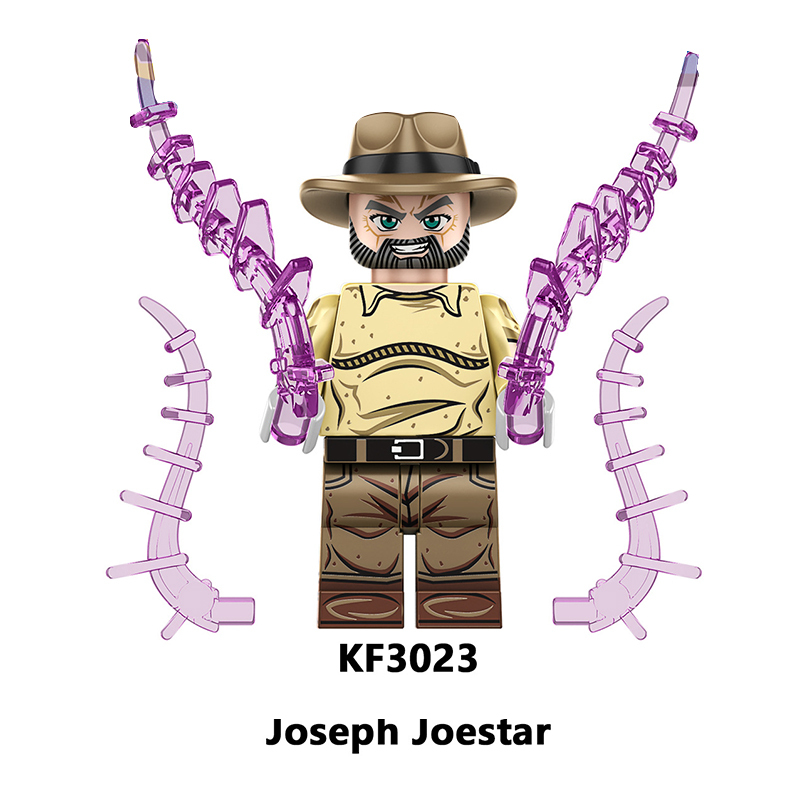 KF6198 TV Anime Series Kujo Jotaro Joseph Joestar Minifigs Building Blocks JoJo's Bizarre Adventure Action Figures Children Gifts Toys