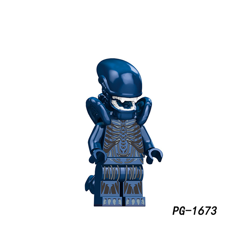 PG8303 Skeleton Alien Movie Villans Model Action Figures New Prometheus Terminator Predator Building Block Children Gifts Boys Toys