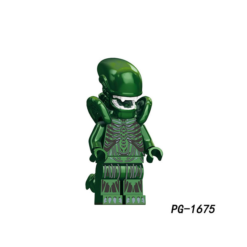 PG8303 Skeleton Alien Movie Villans Model Action Figures New Prometheus Terminator Predator Building Block Children Gifts Boys Toys