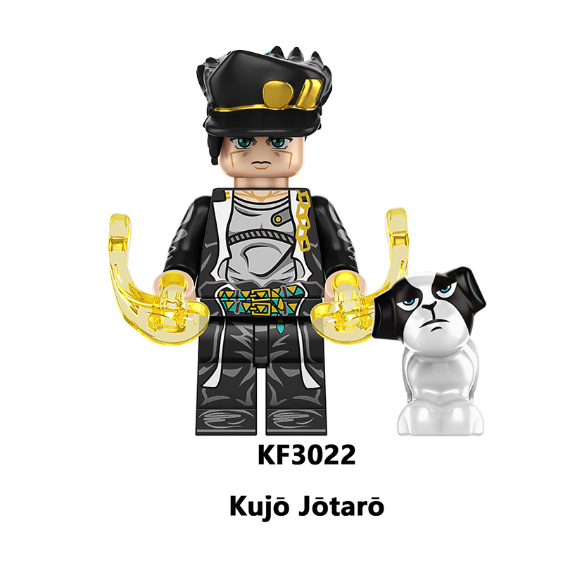 KF6198 TV Anime Series Kujo Jotaro Joseph Joestar Minifigs Building Blocks JoJo's Bizarre Adventure Action Figures Children Gifts Toys